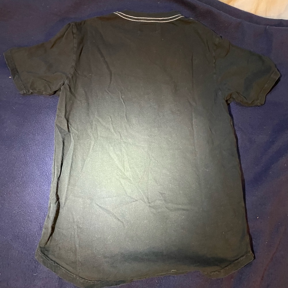 Mens good life scalloped black shirt size medium